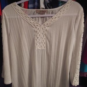 Carolyn Taylor, white, blouse, size small